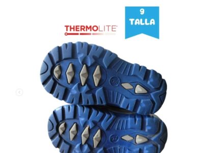 Botas impermeable azul y gris