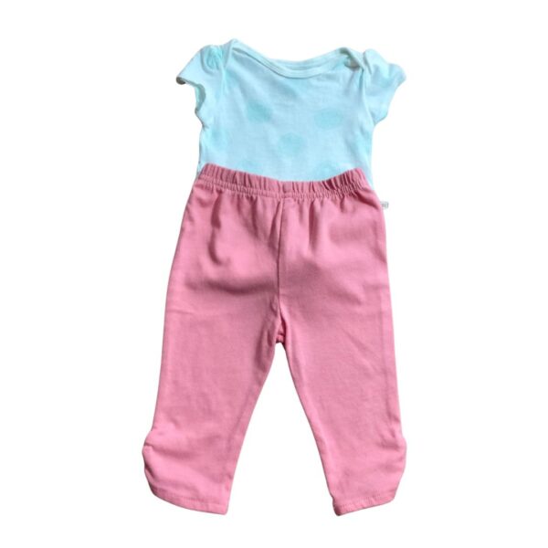 Conjunto tierno para bebé con pantalón, blusa y diadema