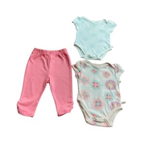 Conjunto tierno para bebé con pantalón, blusa y diadema