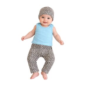 Conjunto para bebé de camiseta, pantalón y gorrito