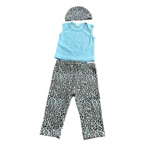 Conjunto para bebé de camiseta, pantalón y gorrito