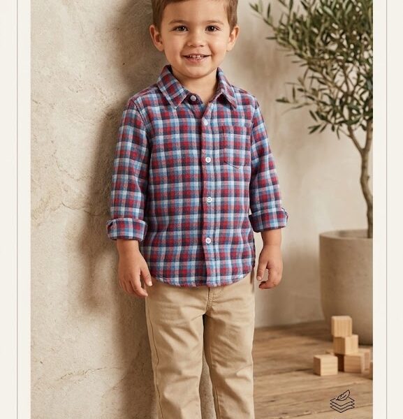 Camisa de cuadros para niño