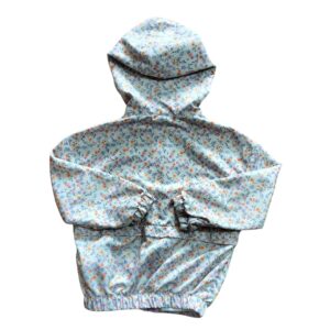 Chaqueta floral para niña con capota